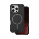 Defender műanyag telefonvédő (ütésállóság, légpárnás sarok, matt, szilikon belső, MagSafe) FEKETE