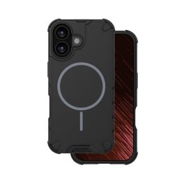   Defender műanyag telefonvédő (ütésállóság, légpárnás sarok, matt, szilikon belső, MagSafe) FEKETE