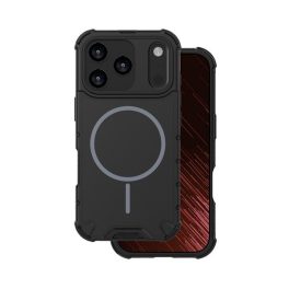   Defender műanyag telefonvédő (ütésállóság, légpárnás sarok, matt, szilikon belső, MagSafe) FEKETE