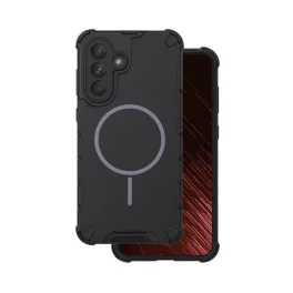   Defender műanyag telefonvédő (ütésállóság, légpárnás sarok, matt, szilikon belső, MagSafe) FEKETE