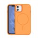 Szilikon telefonvédő (műanyag hátlap, ütésállóság, légpárnás sarok, kameravédő, MagSafe) NARANCSSÁRGA