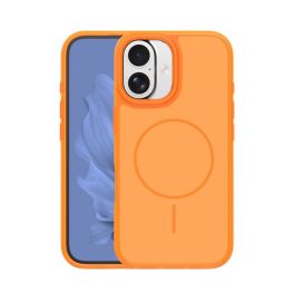   Szilikon telefonvédő (műanyag hátlap, ütésállóság, légpárnás sarok, kameravédő, MagSafe) NARANCSSÁRGA