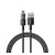 BASEUS DISPLAY II adatkábel (USB - lightning, 2.4A, gyorstöltő, cipőfűző, LED kijelző, 100cm) FEKETE
