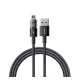 BASEUS DISPLAY II adatkábel (USB - lightning, 2.4A, gyorstöltő, cipőfűző, LED kijelző, 100cm) FEKETE