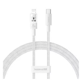   BASEUS GEM adatkábel (USB - lightning, 20W, PD gyorstöltő, cipőfűző, 200cm) FEHÉR