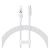 BASEUS GEM adatkábel (USB - lightning, 20W, PD gyorstöltő, cipőfűző, 200cm) FEHÉR