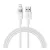 BASEUS DISPLAY II adatkábel (USB - lightning, 2.4A, gyorstöltő, cipőfűző, LED kijelző, 200cm) FEHÉR