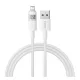 BASEUS DISPLAY II adatkábel (USB - lightning, 2.4A, gyorstöltő, cipőfűző, LED kijelző, 200cm) FEHÉR
