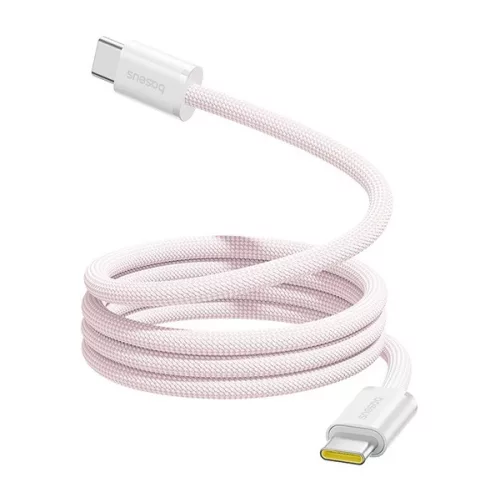 BASEUS DYNAMIC adatkábel (Type-C - Type-C, 100W, PD gyorstöltő, 100cm) RÓZSASZÍN