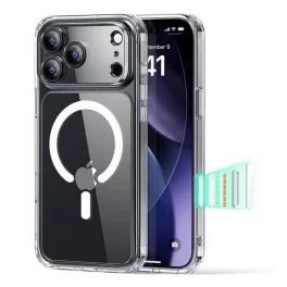   ESR CLASSIC HYBRID szilikon telefonvédő (ütésállóság, légpárnás sarok, MagSafe) ÁTLÁTSZÓ