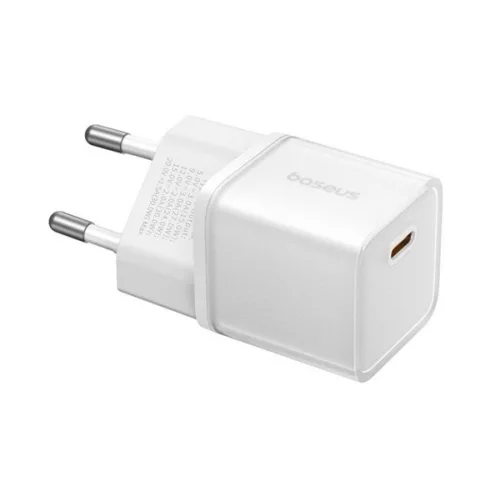 BASEUS GaN5S hálózati töltő Type-C aljzat (30W, PD gyorstöltő 3.0, GaN5S) FEHÉR