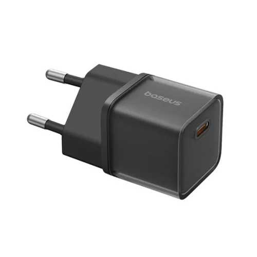 BASEUS GaN5S hálózati töltő Type-C aljzat (30W, PD gyorstöltő 3.0, GaN5S) FEKETE