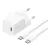 BASEUS GaN5 MINI 1C hálózati töltő Type-C aljzat (30W, PD gyorstöltő, GaN5 + Type-C kábel) FEHÉR
