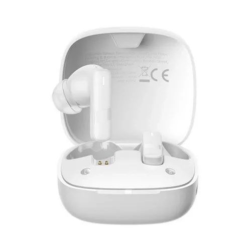 BASEUS BOWIE E20 bluetooth fülhallgató SZTEREO (v5.3, TWS, mikrofon, zajszűrő, IPX5 + töltőtok) FEHÉR