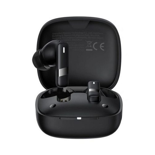 BASEUS BOWIE E20 bluetooth fülhallgató SZTEREO (v5.3, TWS, mikrofon, zajszűrő, IPX5 + töltőtok) FEKETE