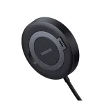 BASEUS SIMPLE MINI4 asztali töltő (15W, wireless, gyorstöltő, kitámasztó, mágneses, Qi2) FEKETE