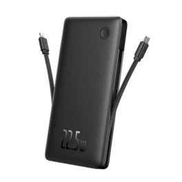  BASEUS AIRPOW AIR LITE vésztöltő USB+Type-C aljzat (10000mAh, 22.5W, PD gyorstöltő, LED jelzés) FEKETE