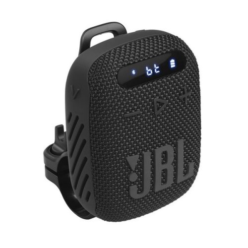 JBL WIND 3 bluetooth kerékpáros hangszóró (v5.0, 1050mAh belső akku, 5W, IP67 vízálló, kormányra rögzíthető) FEKETE