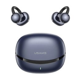   USAMS R3 ECHO bluetooth fülhallgató SZTEREO (v6.0, TWS, fülre csíptethető, zajszűrő, mikrofon + töltőtok) SÖTÉTKÉK