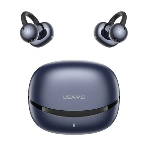 USAMS R3 ECHO bluetooth fülhallgató SZTEREO (v6.0, TWS, fülre csíptethető, zajszűrő, mikrofon + töltőtok) SÖTÉTKÉK