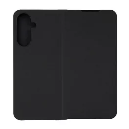   Designed for SAMSUNG tok álló (FLIP, oldalra nyíló, kártyazseb) FEKETE