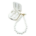 GUESS PEARL STRAP bluetooth fülhallgató SZTEREO (v5.4, TWS, mikrofon, IPX5 vízálló, kézpánt + töltőtok) FEHÉR
