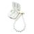 GUESS PEARL STRAP bluetooth fülhallgató SZTEREO (v5.4, TWS, mikrofon, IPX5 vízálló, kézpánt + töltőtok) FEHÉR