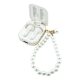 GUESS PEARL STRAP bluetooth fülhallgató SZTEREO (v5.4, TWS, mikrofon, IPX5 vízálló, kézpánt + töltőtok) FEHÉR