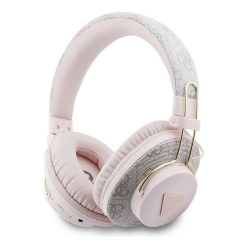 GUESS TRIANGLE LOGO BLUETOOTH ENC bluetooth fejhallgató SZTEREO (v5.4, mikrofon, zajszűrő, IPX4 vízálló) RÓZSASZÍN