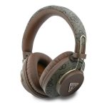 GUESS TRIANGLE LOGO BLUETOOTH ENC bluetooth fejhallgató SZTEREO (v5.4, mikrofon, zajszűrő, IPX4 vízálló) SÖTÉTBARNA