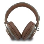 GUESS TRIANGLE LOGO BLUETOOTH ENC bluetooth fejhallgató SZTEREO (v5.4, mikrofon, zajszűrő, IPX4 vízálló) SÖTÉTBARNA