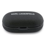KARL LAGERFELD ENC SAFFIANO LOGO bluetooth fülhallgató SZTEREO (v5.4, TWS, mikrofon, aktív zajszűrő + töltőtok) FEKETE