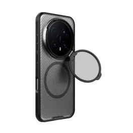   NILLKIN CAMSHIELD PROP MAGNETIC szilikon telefonvédő (ütésállóság, kameravédő, kitámasztó, csíkos) ÁTLÁTSZÓ/FEKETE