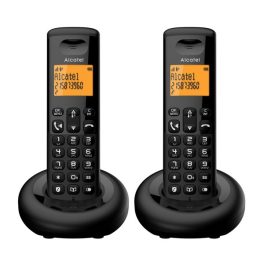   ALCATEL E260 DUO telefon készülék (vezeték nélküli, 1 bázis, 2 kézibeszélő, kijelző, DECT) FEKETE