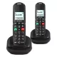 ALCATEL XL685 DUO telefon készülék (vezeték nélküli, 1 bázis, 2 kézibeszélő, kijelző, DECT) FEKETE