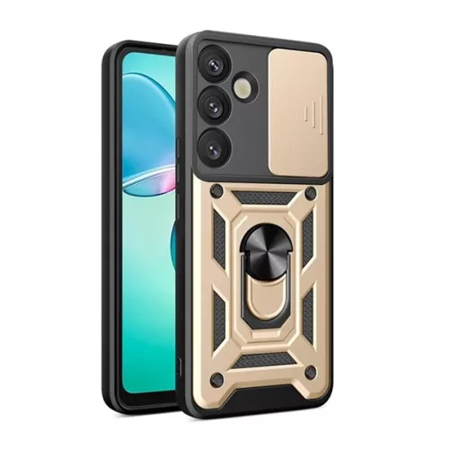 Defender szilikon telefonvédő (ütésállóság, tartógyűrű, kameravédő) ARANY