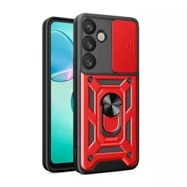   Defender szilikon telefonvédő (ütésállóság, tartógyűrű, kameravédő) PIROS