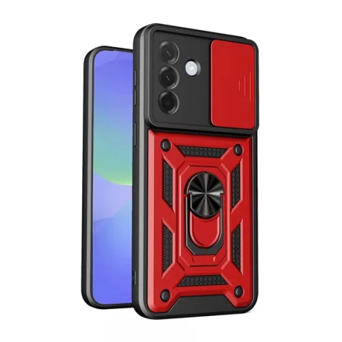 Defender szilikon telefonvédő (ütésállóság, tartógyűrű, kameravédő) PIROS