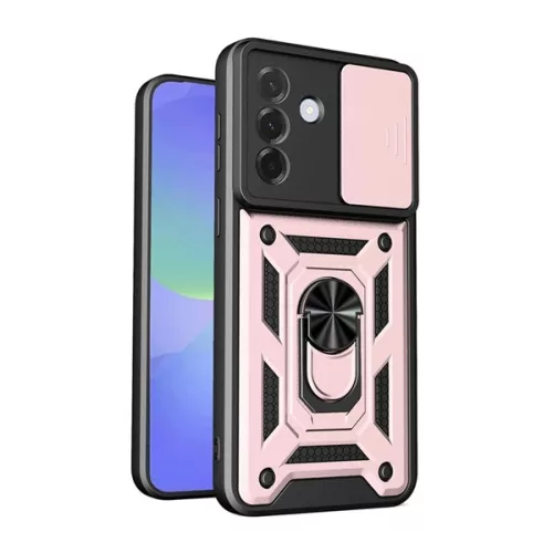 Defender szilikon telefonvédő (ütésállóság, tartógyűrű, kameravédő) ROZÉARANY