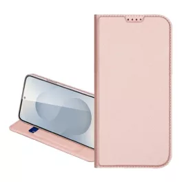   DUX DUCIS SKIN PRO tok álló, bőr hatású (FLIP, oldalra nyíló, kártyazseb, asztali tartó) RÓZSASZÍN