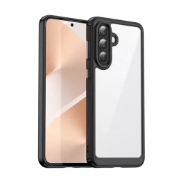   Szilikon telefonvédő (ütésállóság, átlátszó hátlap) FEKETE