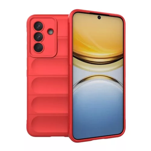 Szilikon telefonvédő (ütésállóság, kameravédő, 3D) PIROS
