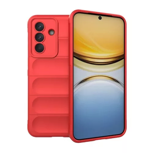 Szilikon telefonvédő (ütésállóság, kameravédő, 3D) PIROS