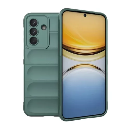 Szilikon telefonvédő (ütésállóság, kameravédő, 3D) SÖTÉTZÖLD