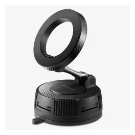   SPIGEN MFT36 autós tartó (szellőzőre, műszerfalra, tapadókorongos, 360°, mágneses) FEKETE