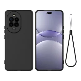   Szilikon telefonvédő (matt, mikrofiber plüss karcolásmentesítő belső, prémium + kézpánt) FEKETE