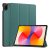 Tok álló, bőr hatású (aktív FLIP, oldalra nyíló, TRIFOLD, asztali tartó) SÖTÉTZÖLD
