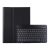 Tok álló, bőr hatású (FLIP, bluetooth billentyűzet, asztali tartó, QWERTY, angol nyelvű, ceruza tartó) FEKETE