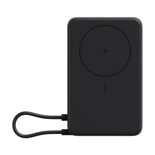 XIAOMI vésztöltő Type-C aljzat (10000mAh, 33W, gyorstöltő, wireless, mágneses, kitámasztó, LED jelzés) SÖTÉTSZÜRKE
