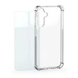   Designed for SAMSUNG műanyag telefonvédő (ütésállóság, légpárnás sarok + képernyővédő üveg) ÁTLÁTSZÓ